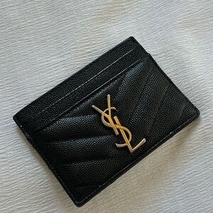 Saint Laurent CASSANDRE MATELASSÉ CARD CASE IN LAMBSKIN
